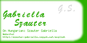 gabriella szauter business card